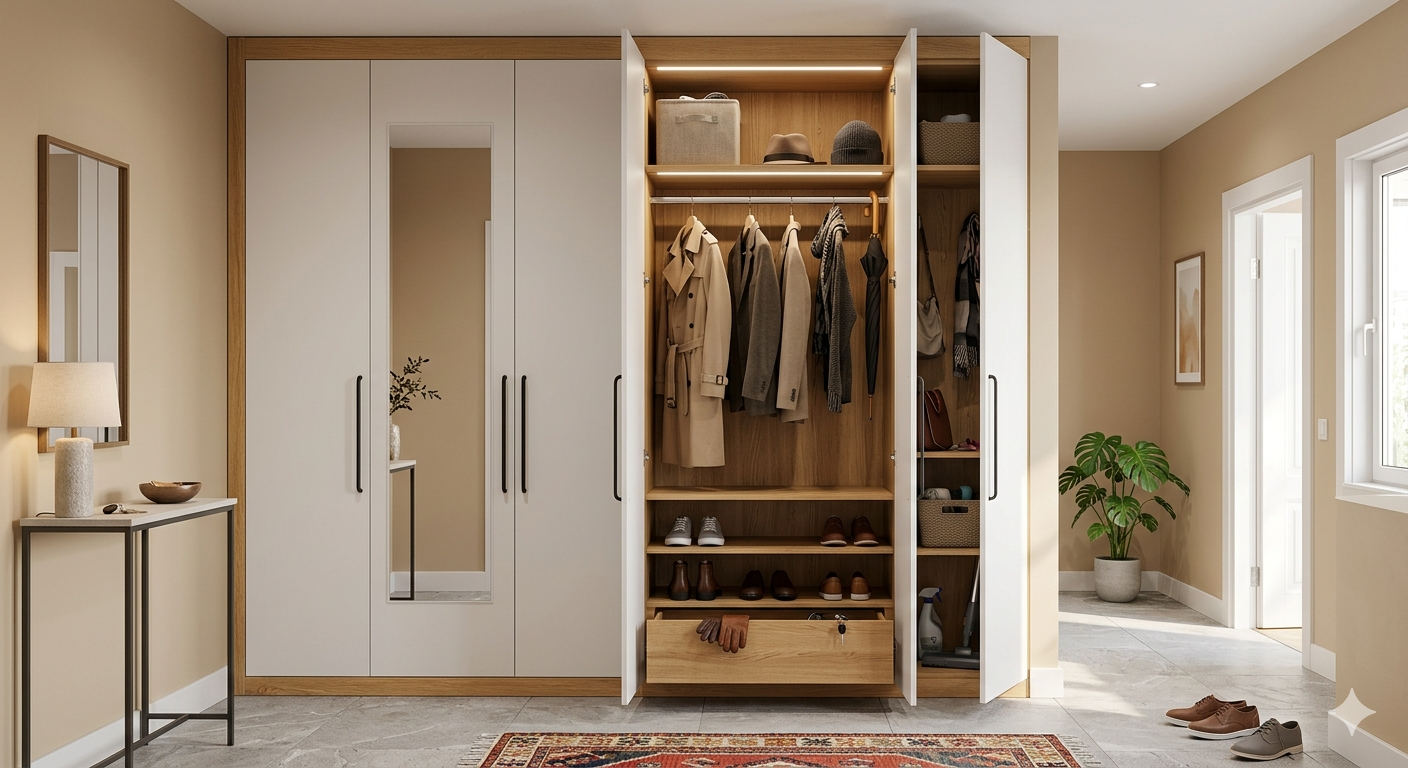 Vestiyer İçi Modelleri ve Ölçü Rehberi: Dolabınızın İçinde Milimetrik Düzen - Görsel 2