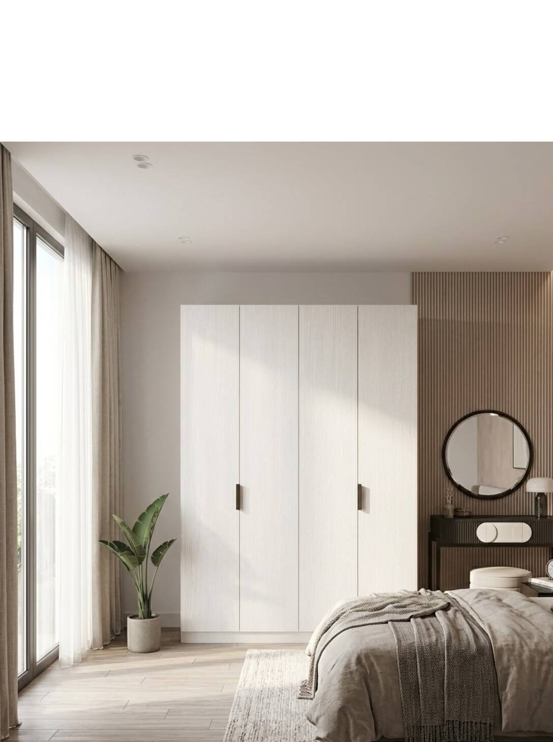 %100 MDF 4 Kapılı Gardrop - 4 Kapaklı Gardrop