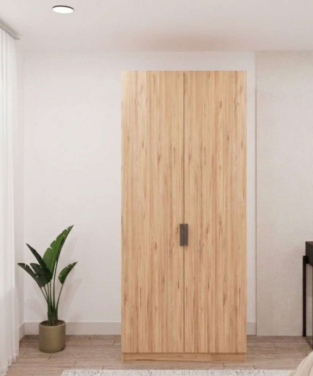2 Kapak 2 Çekmeceli MDF Dolap - 2 Kapaklı Gardrop
