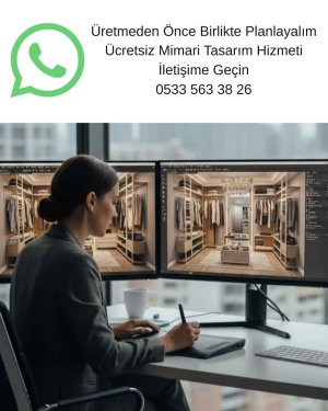 2 Kapaklı 2 Çekmeceli Gardırop - Görsel 14