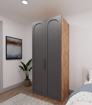 2 Kapaklı Ahşap Dolap - Görsel 5