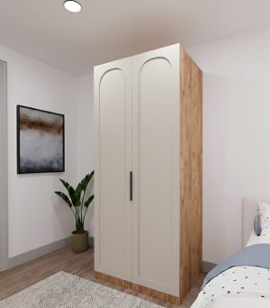 2 Kapaklı Ahşap Dolap - Görsel 4