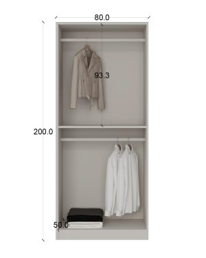 2 Kapaklı Geniş Dolap - Görsel 11