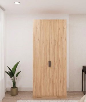2 Kapılı Gardrop Ceviz %100 MDF - Görsel 2