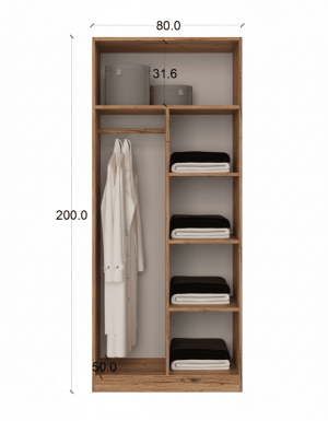 2 Kapılı Gardrop Genç Odası - Görsel 3