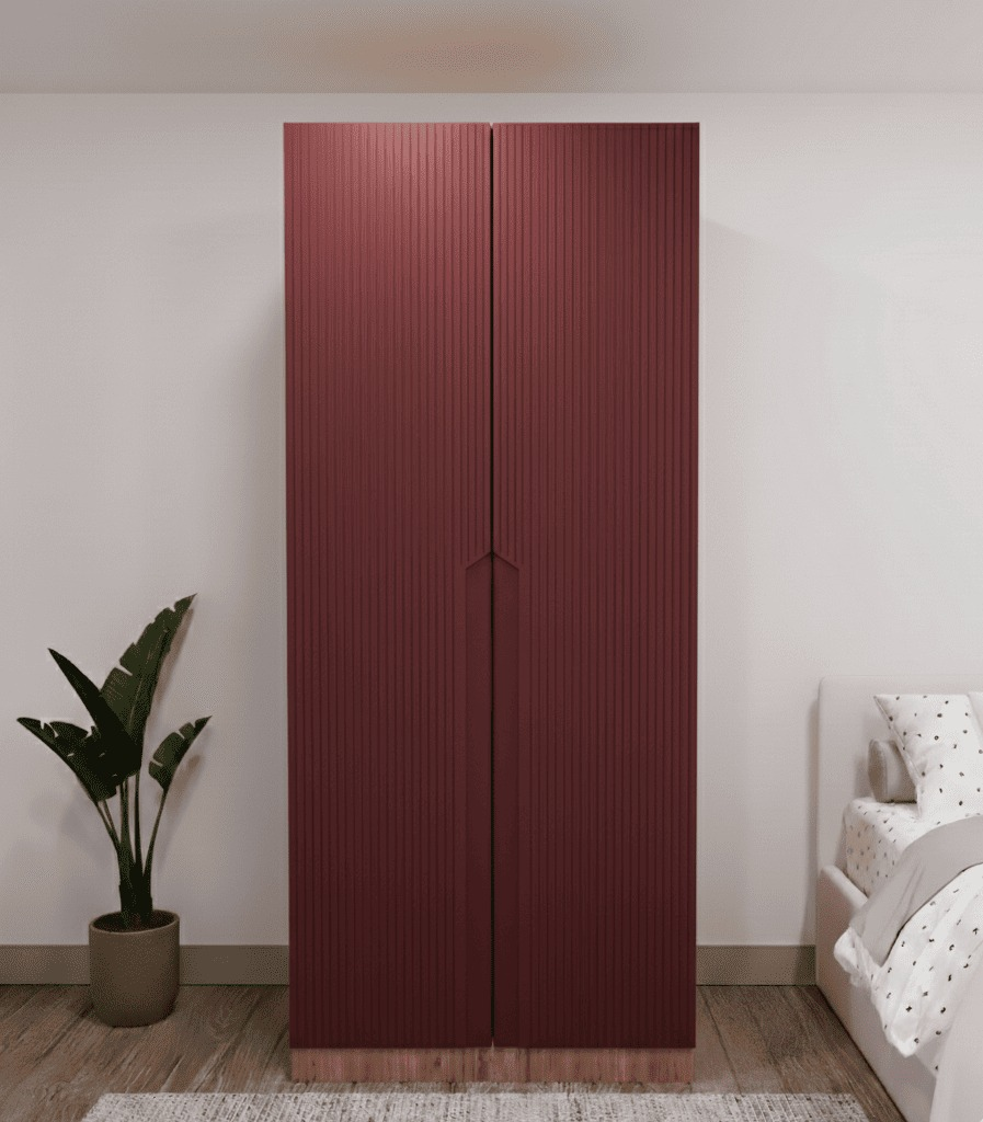 2 Kapılı Modern Gardrop Bordo