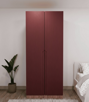 2 Kapılı Modern Gardrop Bordo