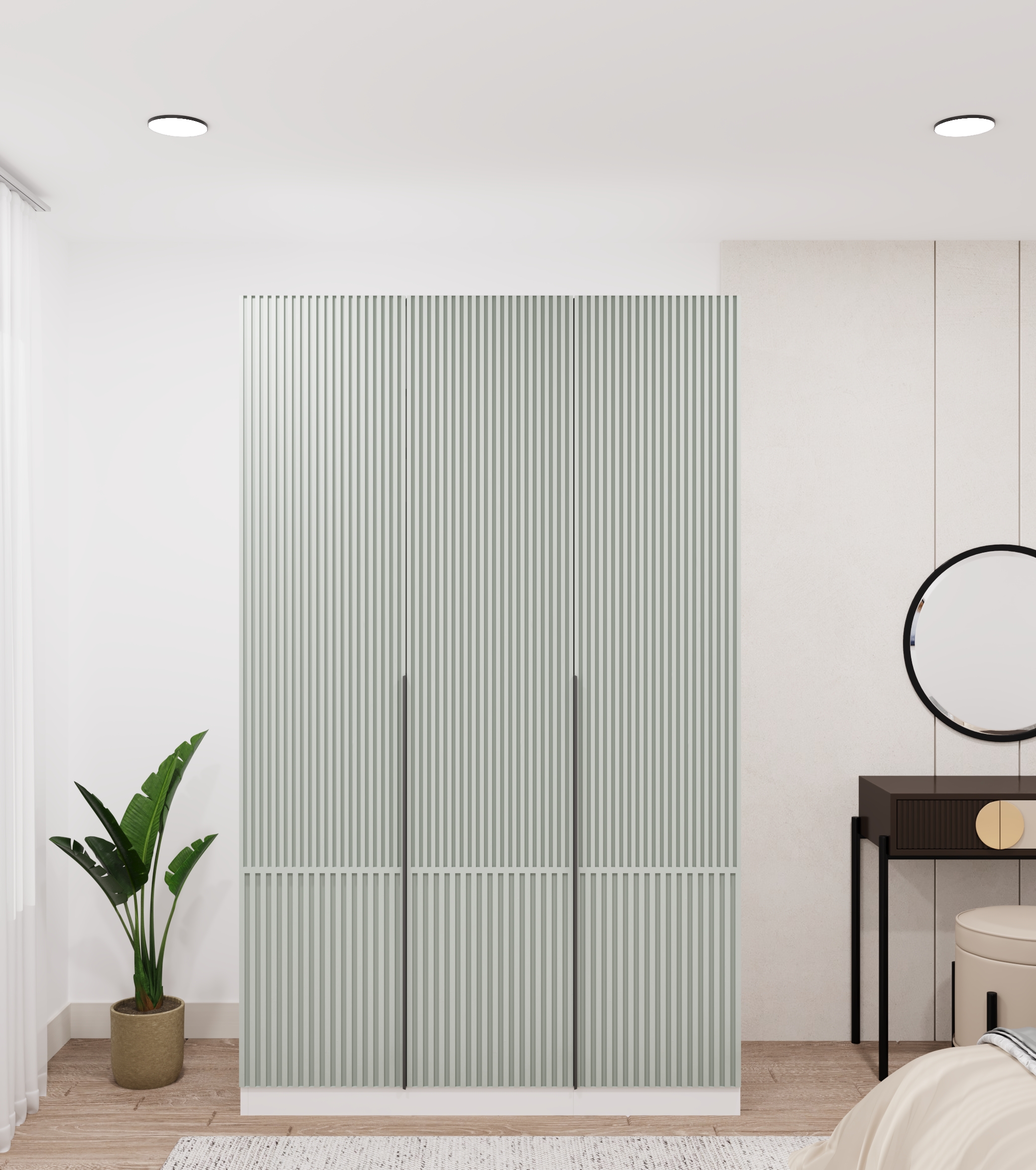 3 Kapaklı Mdf Dolap