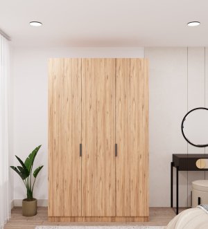 3 Kapılı 2 çekmeceli %100 MDF Ahşap Gardrop