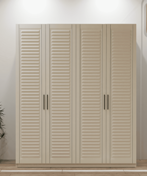 4 Kapaklı Panjur Görünümlü Dolap - Görsel 1