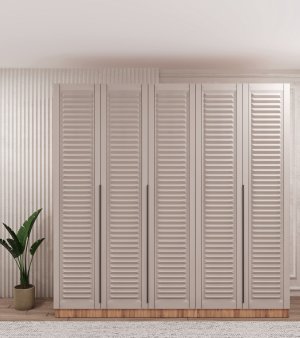 5 Kapili Gardrop Vizon Tırtıklı - Görsel 1