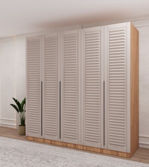 5 Kapili Gardrop Vizon Tırtıklı - Görsel 2