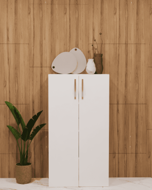 Beyaz Çok Amaçlı Dolap Raflı