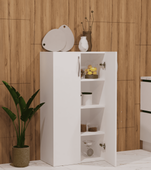 Beyaz Çok Amaçlı Dolap Raflı - Görsel 3