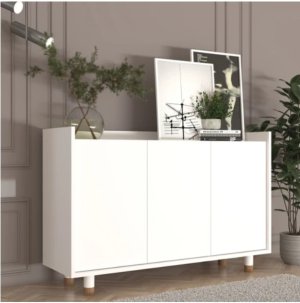 Beyaz Konsol 120 Cm Modern – Kahve Köşesi Dolabı