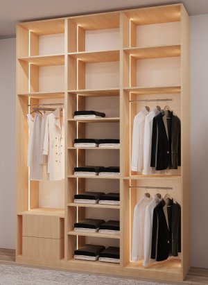 Cam Kapaklı Elbise Dolabı - Görsel 3