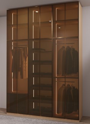 Cam Kapaklı Elbise Dolabı - Görsel 1