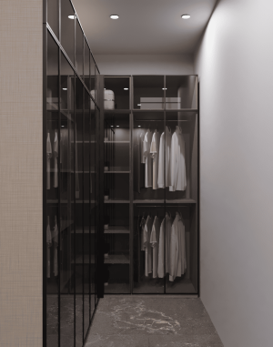 Cam Kapılı Gardrop Kolon Çıkıntılı - Görsel 2