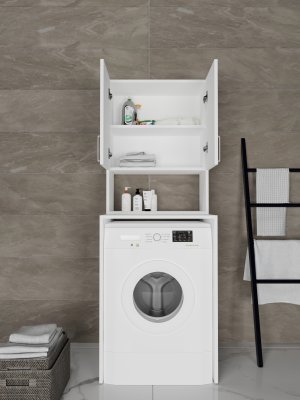 Çamaşır Makinesi Dolabı Kapaklı - Görsel 2