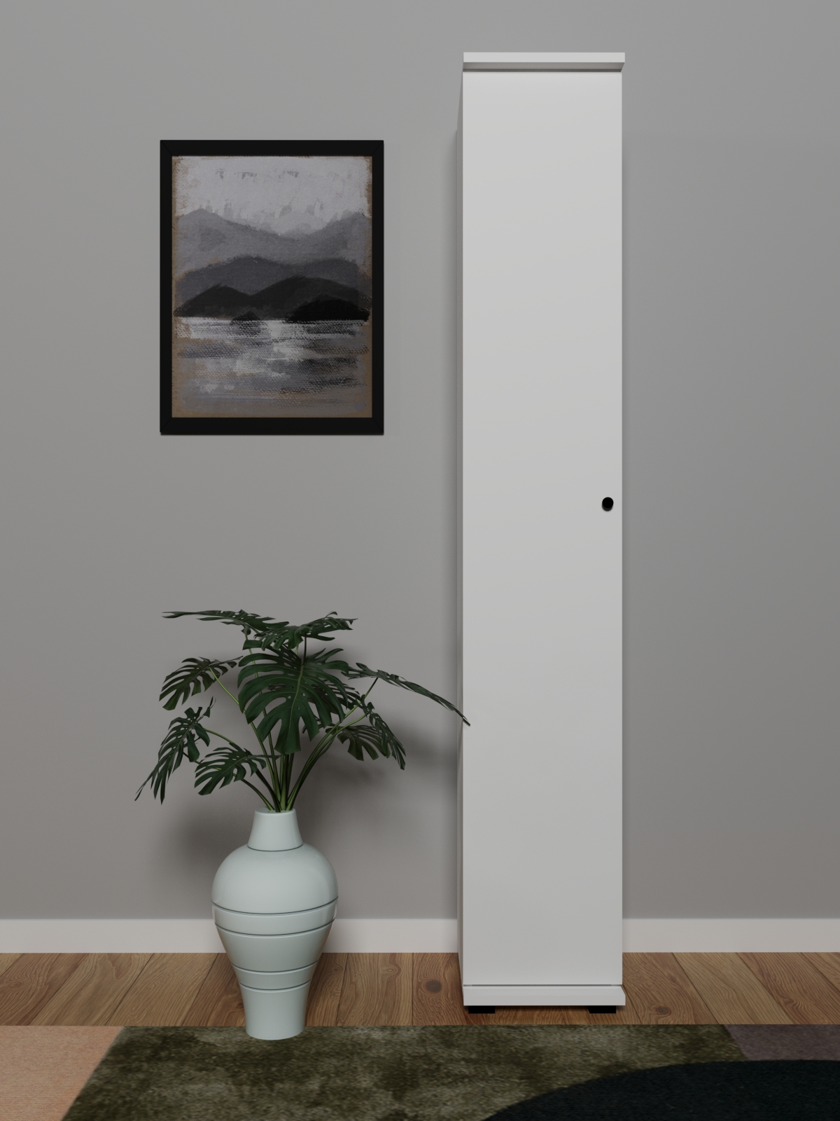 Çok Amaçlı Banyo Dolabı Tek Kapaklı