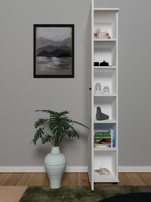 Çok Amaçlı Banyo Dolabı Tek Kapaklı - Görsel 4