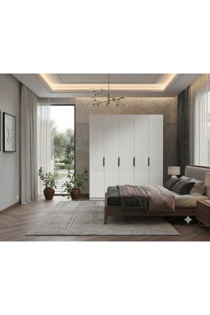 Country 5 kapılı Gardrop Komple MDF - Görsel 1