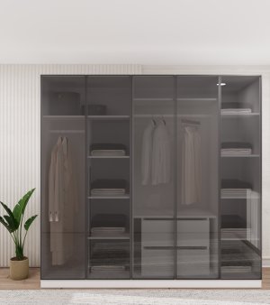 Füme Cam Gardrop - Görsel 1