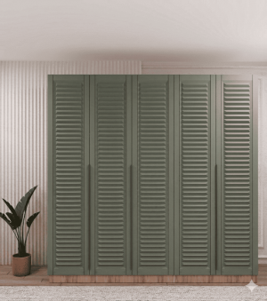 Gardırop 5 Kapaklı Yeşil - Görsel 1