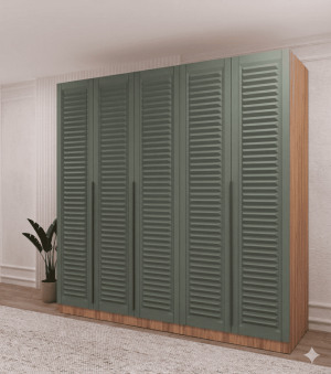 Gardırop 5 Kapaklı Yeşil - Görsel 2