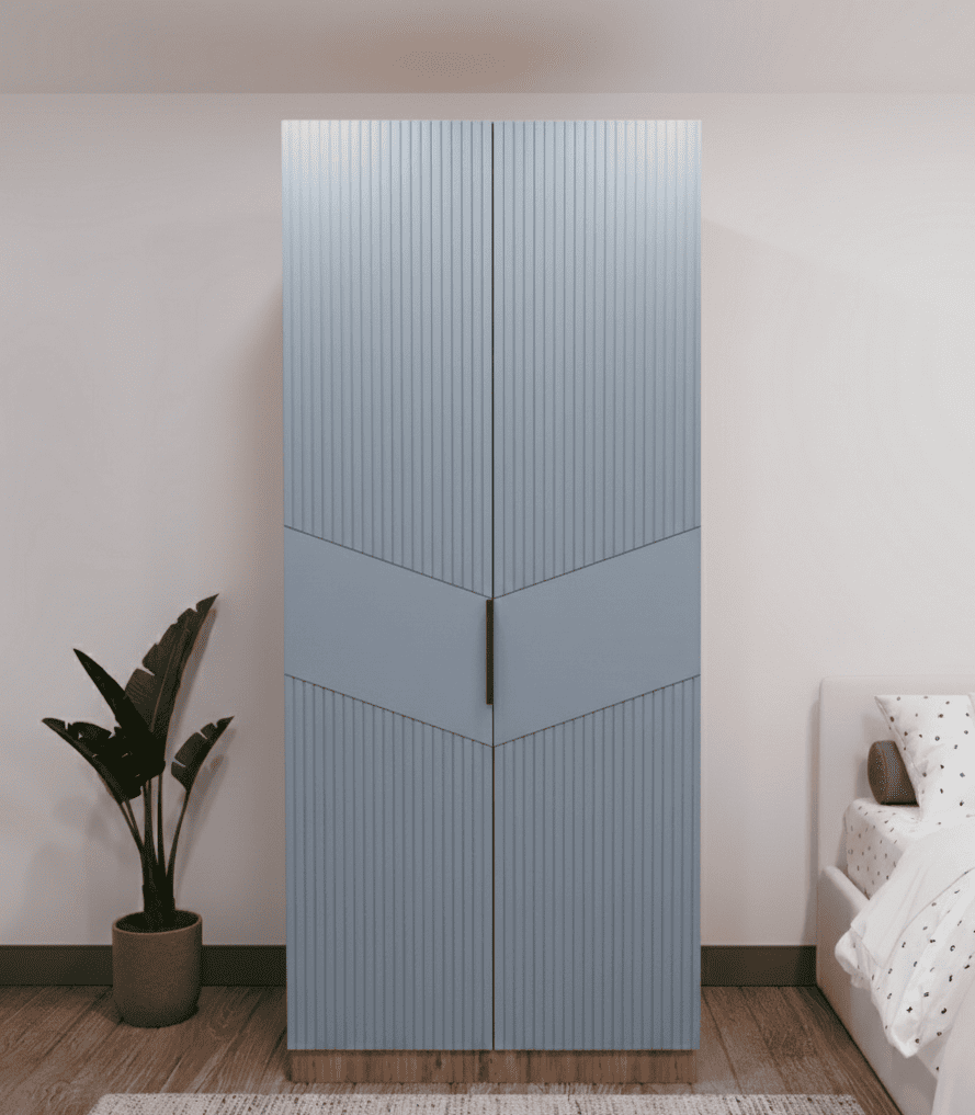 İki Kapaklı Askılı Çekmeceli Dolap