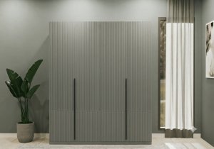 Komple Mdf 4 Kapaklı Dolap Ahşap Renk
