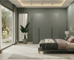 Komple Mdf 4 Kapaklı Dolap Ahşap Renk - Görsel 2