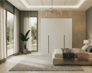 Komple Mdf 4 Kapaklı Dolap Ahşap Renk - Görsel 2