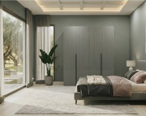 Komple Mdf 4 Kapaklı Dolap Ahşap Renk - Görsel 2