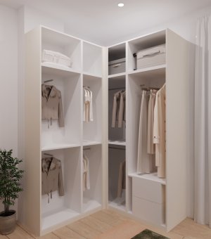 L Şeklinde Giyinme Dolabı - Görsel 2