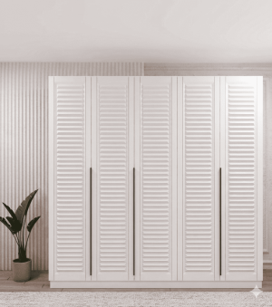 Mdf 5 Kapaklı Beyaz Dolap - Görsel 1