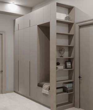 Oturaklı Portmanto Açık Gri - Görsel 3