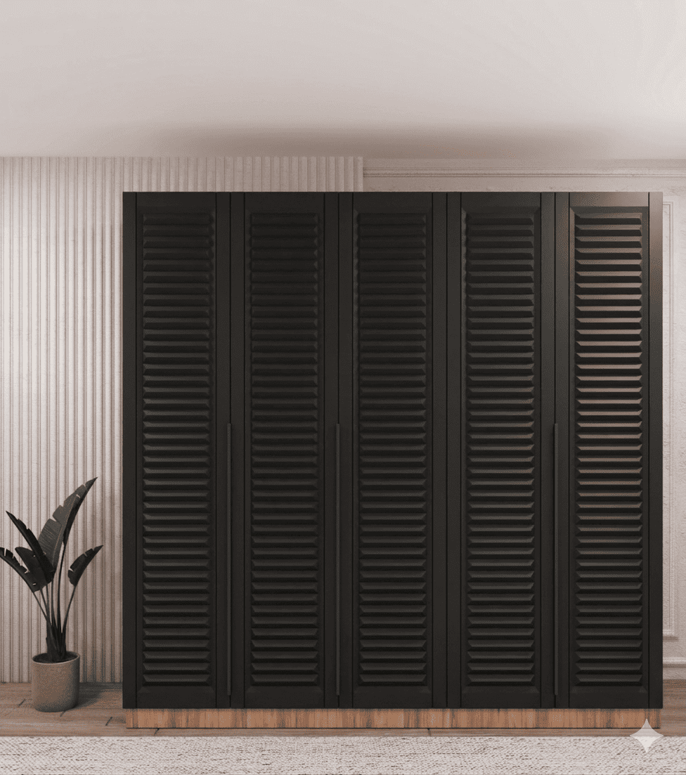 Siyah Gardrop 5 Kapaklı - 5 Kapaklı Gardrop