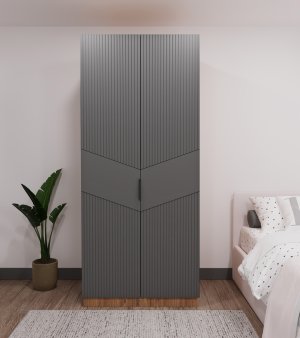 Siyah İki Kapılı Dolap