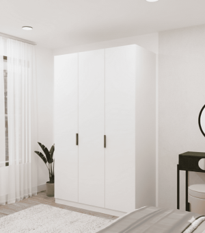 Üç Kapılı Beyaz Gardırop - Görsel 2